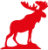 Elch, rot