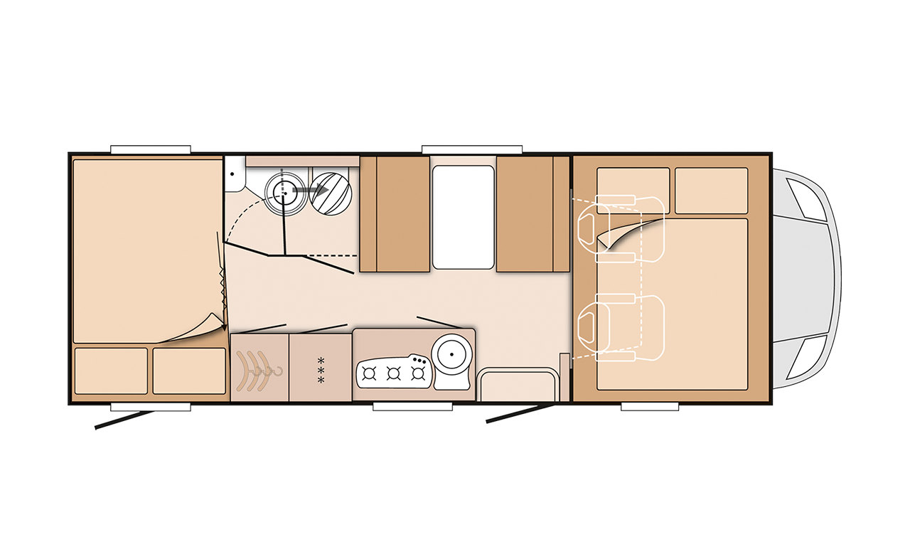 Grundriss Knaus Sky Traveller 650 DG