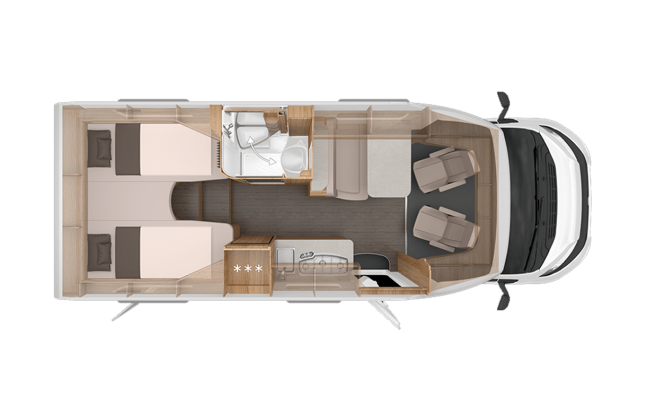 Grundriss des Sky Wave 650 MEG Grundriss des Sky Wave 650 MEG