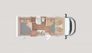 Grundriss von einem Wohnmobil