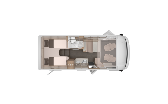 Grundriss von einem Wohnmobil