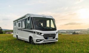 Außenanblick von einem Wohnmobil