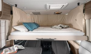 Schlafbereich in einem Wohnmobil