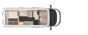 Grundriss von einem Wohnmobil