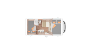 Grundriss von einem Wohnmobil