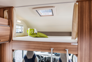 Schlafbereich von einem Wohnmobil