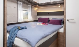 Schlafbereich von einem Wohnmobil