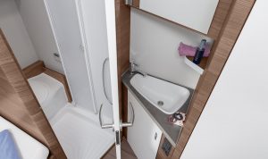Badebereich von einem Wohnmobil