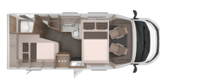 Grundriss von einem Wohnmobil