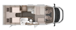Grundriss von einem Wohnmobil