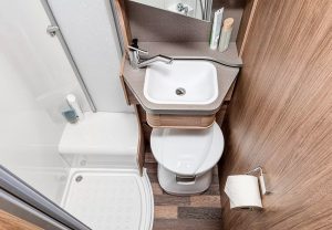 Badebereich in einem Wohnmobil