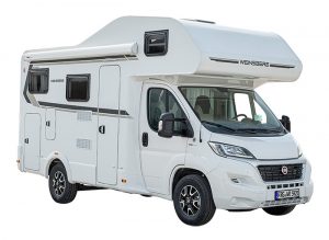 Außenanblick von einem Wohnmobil
