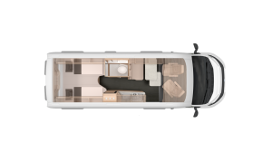 Grundriss von einem Wohnmobil