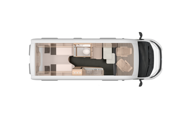 Grundriss von einem Wohnmobil