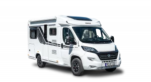 Außenanblick von einem Wohnmobil