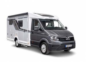 Außenanblick von einem Wohnmobil