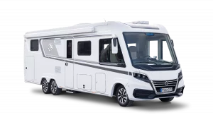 Außenanblick von einem Wohnmobil