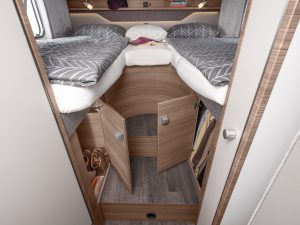 Schlafbereich von einem Wohnmobil