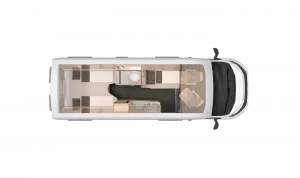 Grundriss von einem Wohnmobil