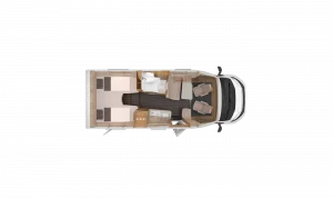 Grundriss von einem Wohnmobil