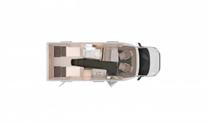 Grundriss von einem Wohnmobil