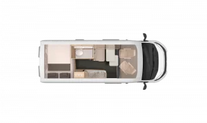 Grundriss von einem Wohnmobil