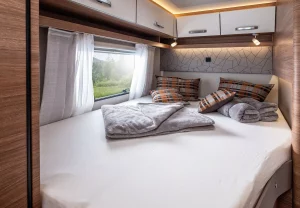 Schlafbereich von einem Wohnmobil